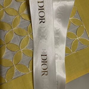 Dior White Satin Ribbon